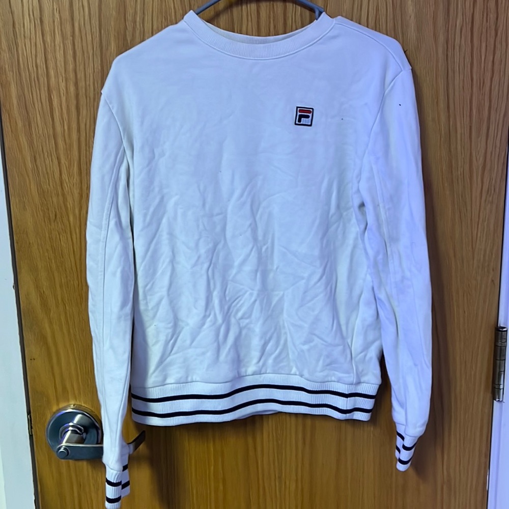 White fila crewneck